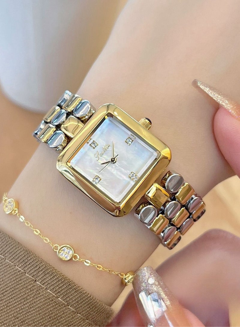 New Bracelet Watch Women's Square Beimu Face High Beauty Women's Watch Steel Belt Watch