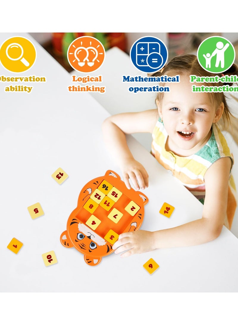 Challenging Slide Puzzle Game for Kids and Adults, Handheld Brain Teaser for Travel, Perfect for STEM Learning and Fun