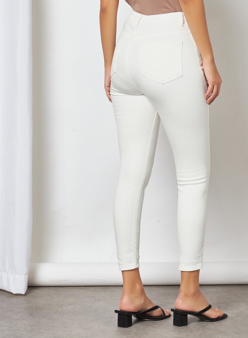 High Waist Skinny Jeans White