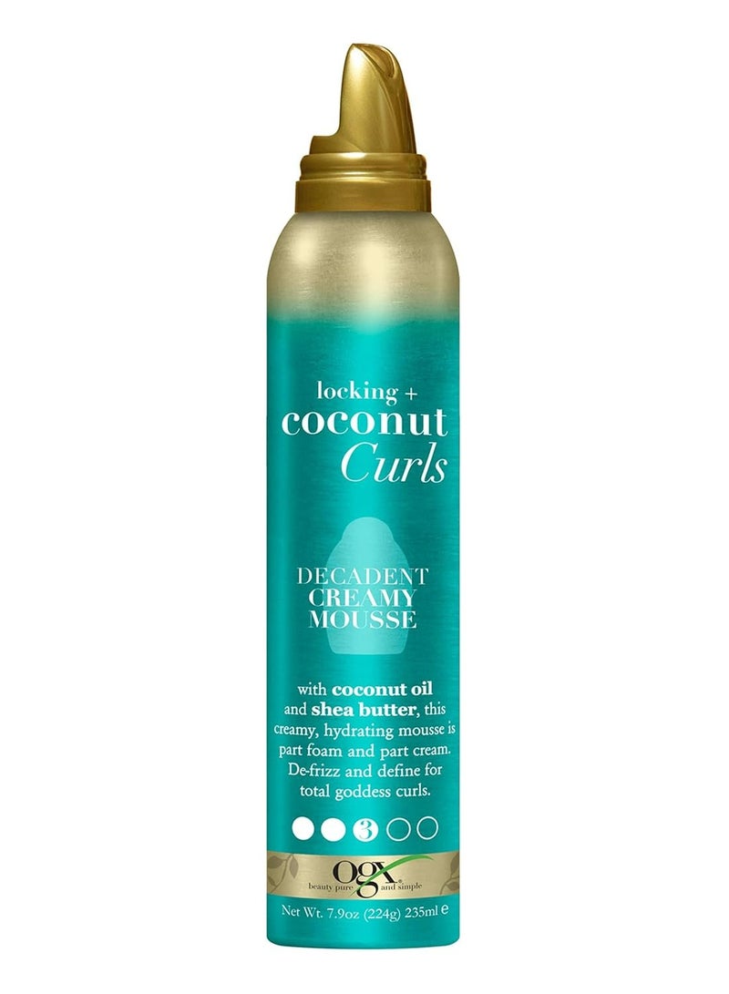 Locking And Coconut Curls Decadent Creamy Mousse 224 g