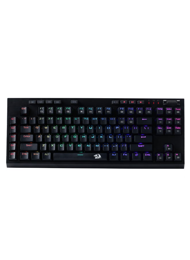 Redragon K596 VISHNU 3 Modes RGB Mechanical Gaming Keyboard, 87 Keys TKL Compact Keyboard with 2400 mAh Battery