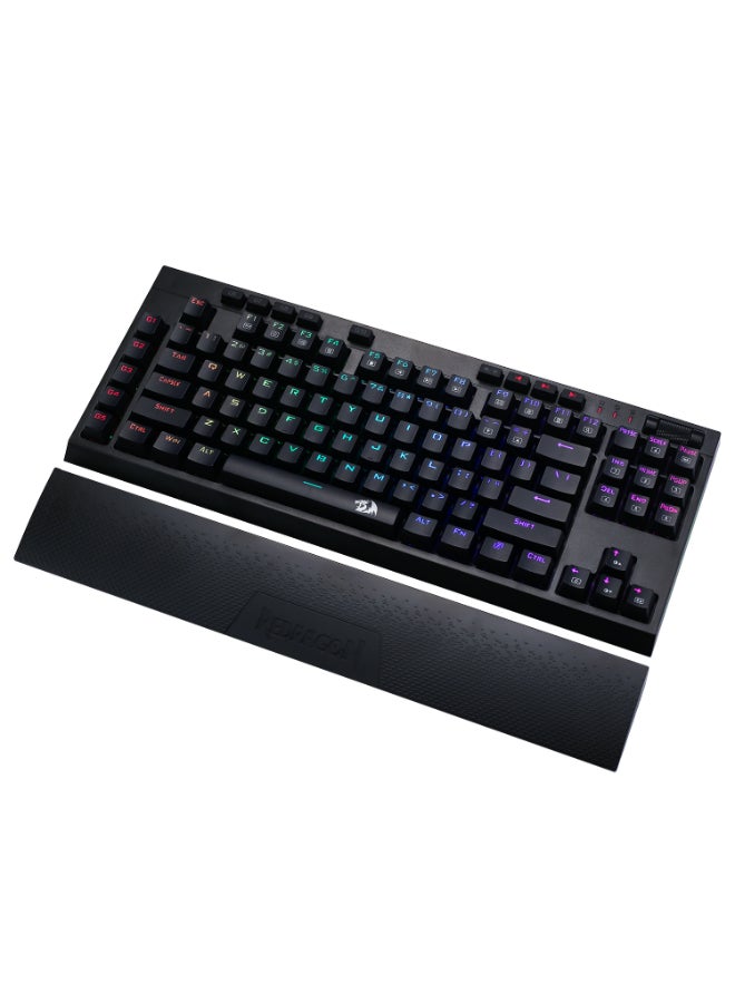 Redragon K596 VISHNU 3 Modes RGB Mechanical Gaming Keyboard, 87 Keys TKL Compact Keyboard with 2400 mAh Battery