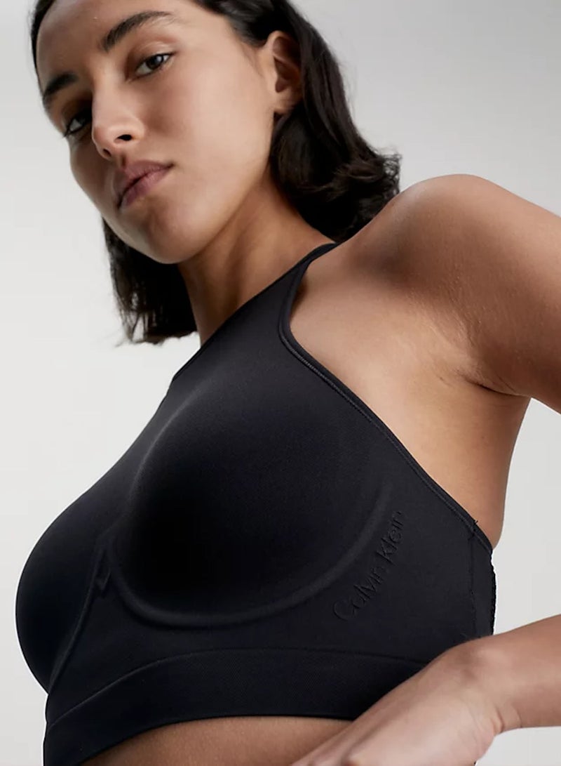 Women's Black Medium Support Sports Bra