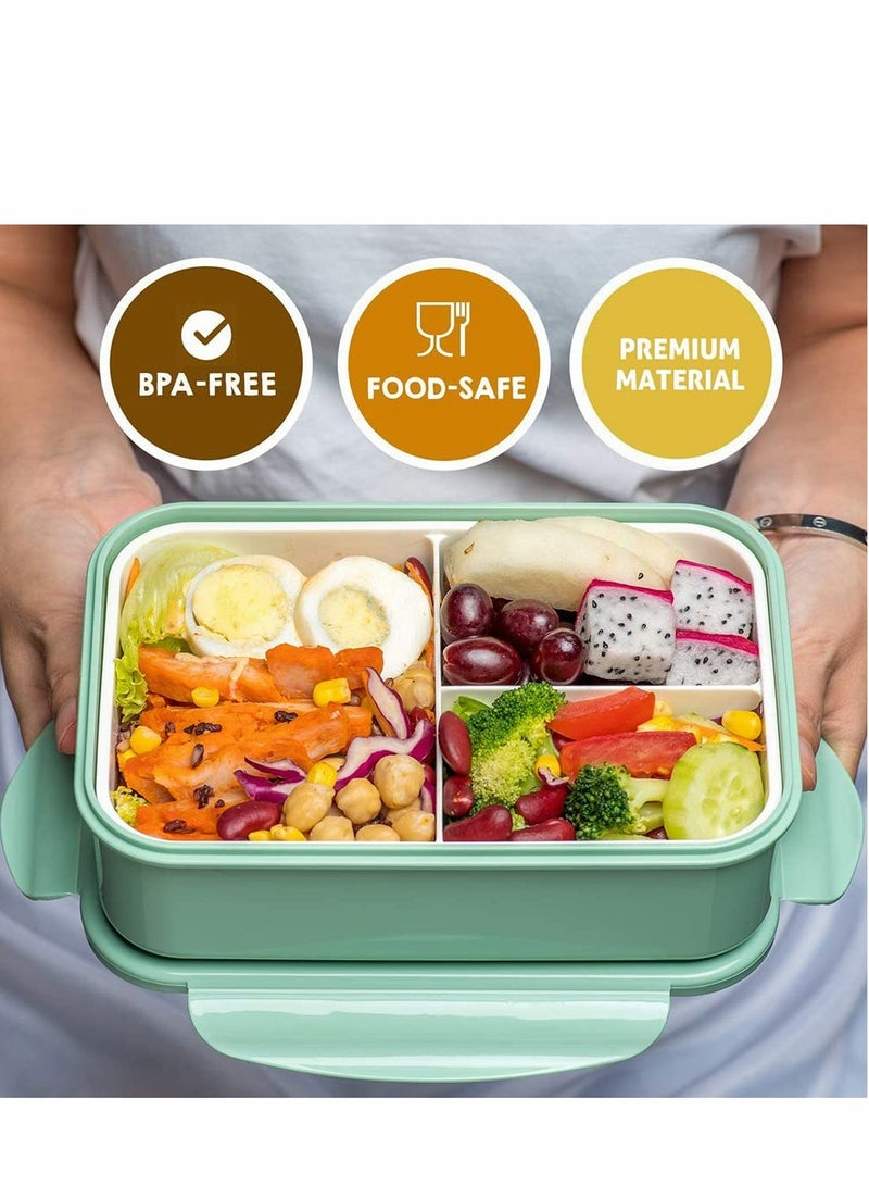 Adult Bento Boxes - 1400 ML Lunch Box for Kids with Spoon & Fork - Durable, Leak-Proof, BPA-Free, Food-Safe, Perfect for On-the-Go Meals, Ideal for School and Work Lunches