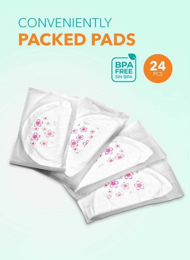 turtees Ultra-Thin Disposable Nursing Pads, Super Absorbent and Breathable Breastfeeding Pads, Make The Breasts Light and Unburdened, 3D Shape for The Best Fit, Individually Packaged