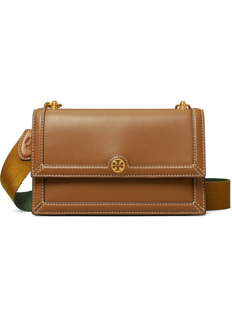 T Monogram Leather Mini Shoulder Bag