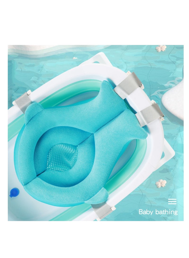 Whimsical Ocean-Themed Baby Bath Tub with Non-Slip Seat, Fun Toddler Bath Time Experience, Moby Blue Design for Safe and Enjoyable Baths