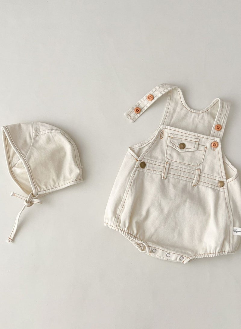 Thin Jumpsuit For Baby Boys And Girls, Shoulder Bag, Fart Jacket, Hat Included