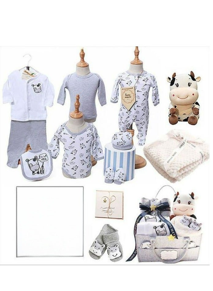 15 Piece Set - Quality Newborn Gift Box Set Made Of Pure Cotton Newborn Baby Gift Box