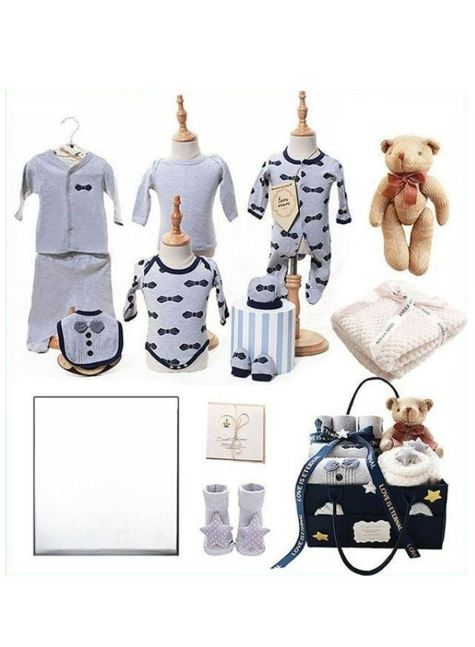 15 Piece Set - Quality Newborn Gift Box Set Made Of Pure Cotton Newborn Baby Gift Box