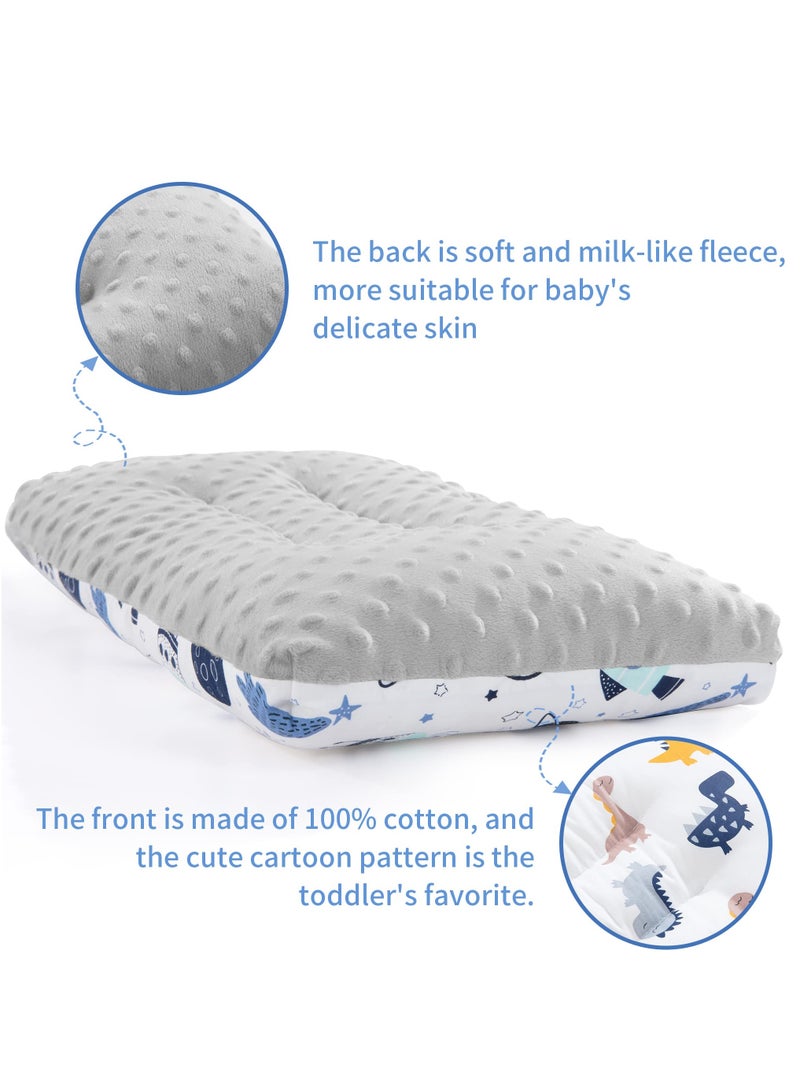 Soft Toddler Pillow 20 X 12 for Kids Age 2 to 5 Ideal for Bed Daycare and Travel Machine Washable