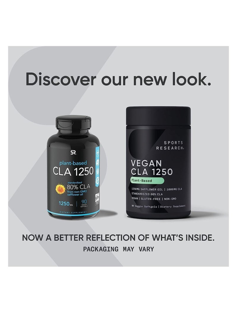 Sports Research CLA 1250 Plant Based 1250 mg 90 Veggie Softgels