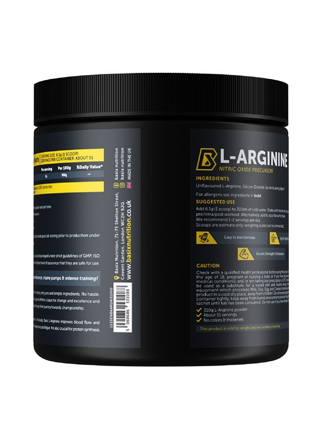 Larginine Unflavoured 310G