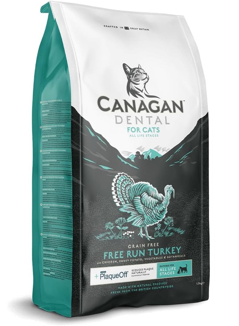 Canagan Free Run Turkey Dental Dry Cat Food 4KG