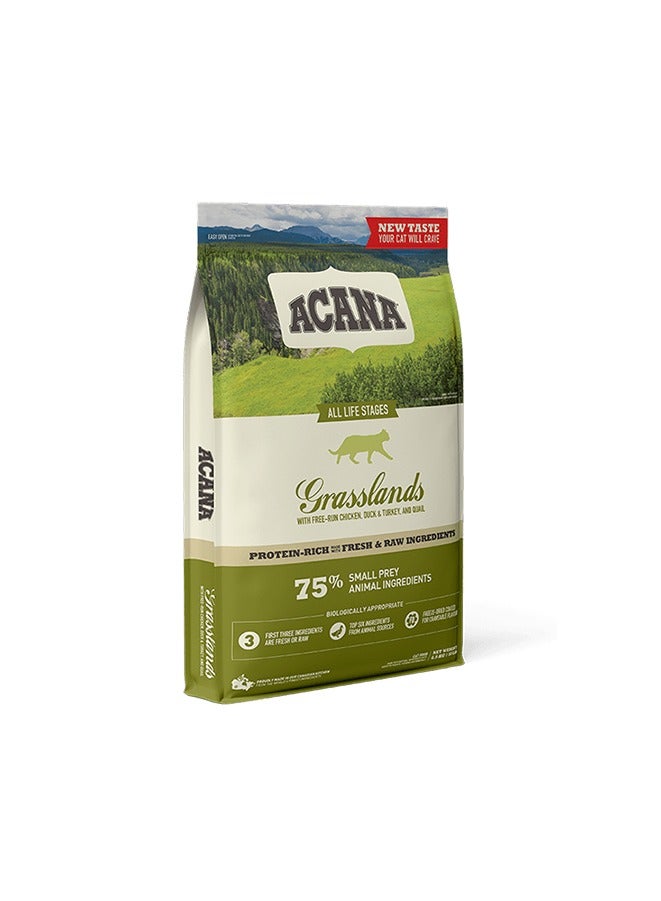 Acana Grasslands Free-Run Chicken & Turkey All Life Stages Dry Cat Food 4.5kg