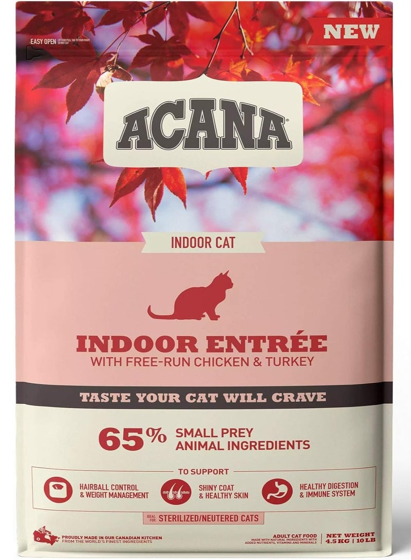 Acana Indoor Entree Adult Dry Cat Food 4.5 kg