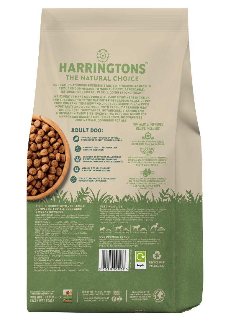 Harringtons Complete Turkey Veg Adult Dry Dog Food 4kg