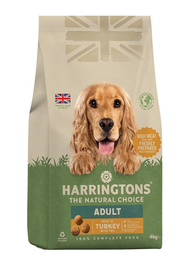 Harringtons Complete Turkey Veg Adult Dry Dog Food 4kg