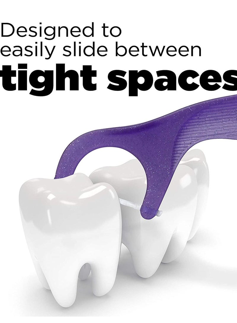 GUM Comfort Slide Flossers for Tight Spaces, Fresh Mint, Dental Floss Picks, 90 Count