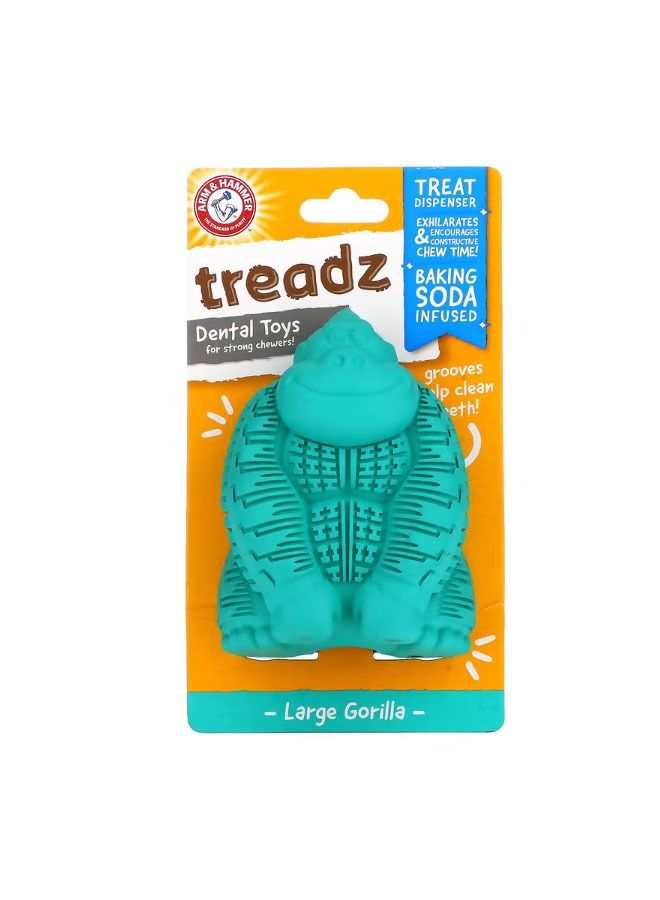 Treadz Dental Toys For Strong Chewers Large Gorilla