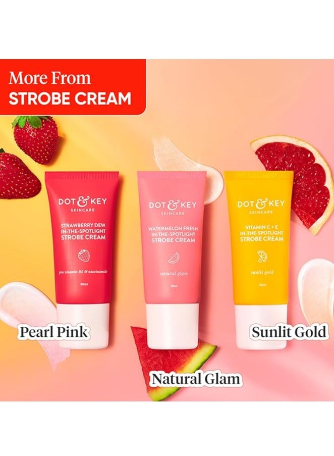 Dot & Key Vitamin C + E In-the-spotlight Strobe Cream | Face Skin Radiance Cream | Moisturizer & Highlighter For Face | For Dewy Glazed Instant Glow | Boosts Hydration | For All Skin Types | For Women & Men | 30Ml