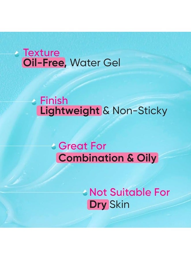 DOT & KEY 72Hr Hydrating Gel+Probiotics Moisturizer For Face With Hyaluronic Acid, Kombucha & Rice Water | Lightweight Gel Moisturizer | For Dull, Tired & Uneven Skin Tone I For All Skin Types | 25Ml