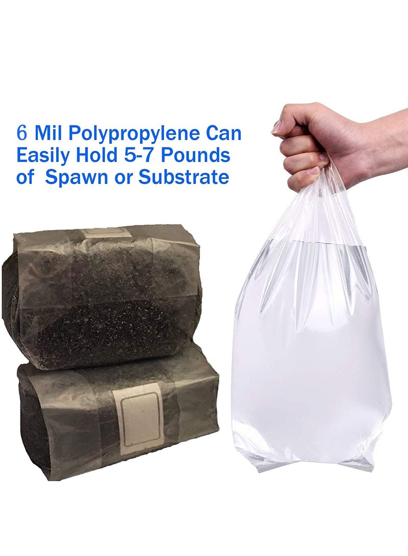 Mushroom Cultivation Grow Bags - 15 Pack Heavy Duty 8