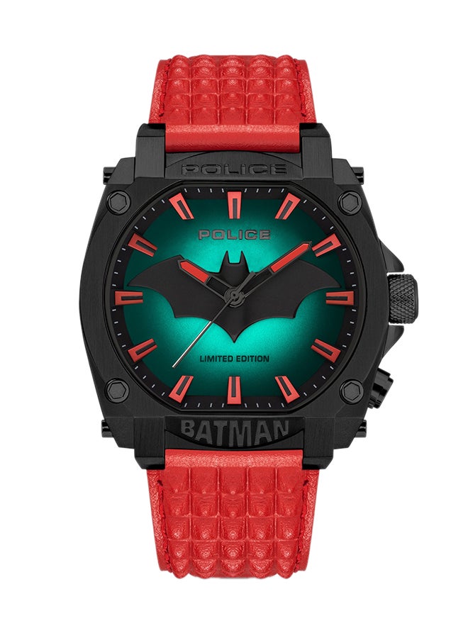 Men's Limited Edition Forever Batman Red Dial & Red Genuine Leather Strap Men's Watch