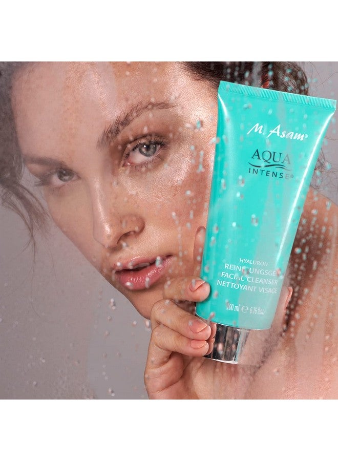 Aqua Intense Hyaluronic Cleansing Gel (6.76 Fl Oz) - Hyaluronic Cleansing With Gentle Exfoliating Effect, Fragrance-Free Facial Cleansing With Hyaluronic Acid, Suitable For All Skin Types