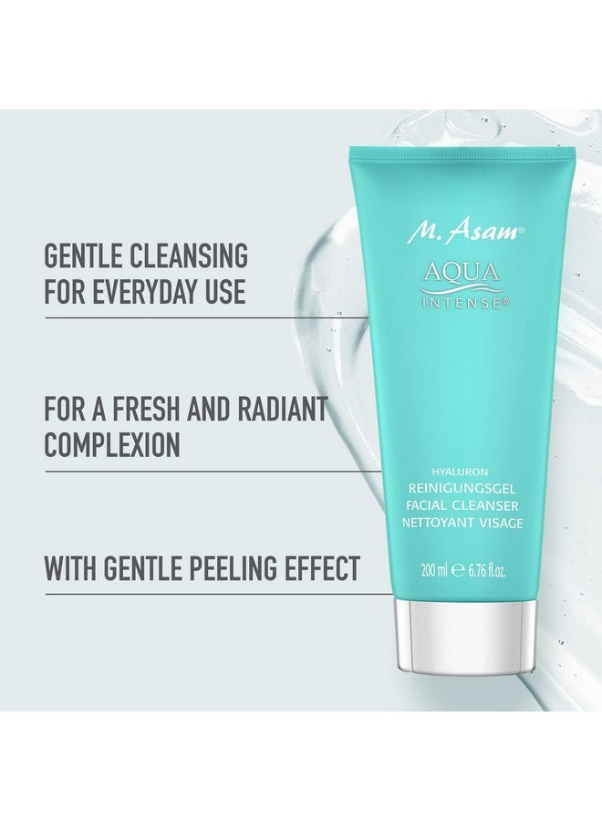 Aqua Intense Hyaluronic Cleansing Gel (6.76 Fl Oz) - Hyaluronic Cleansing With Gentle Exfoliating Effect, Fragrance-Free Facial Cleansing With Hyaluronic Acid, Suitable For All Skin Types