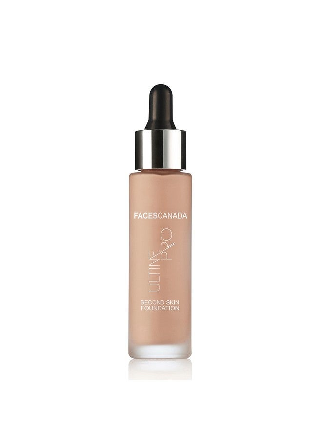 Faces Canada Ultime Pro Second Skin Foundation - Natural 02, 30Ml | Lightweight Anti-Ageing Serum Foundation | 3X Lighter | Natural Matte Finish | Medium To High Coverage | Spf 15 | Non-Oily