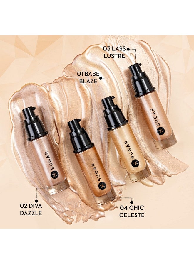 Own The Light Liquid Highlighter 04 Chic Celeste (Warm Gold) Waterproof, Illuminating Highlighter For Women With Matte Finish