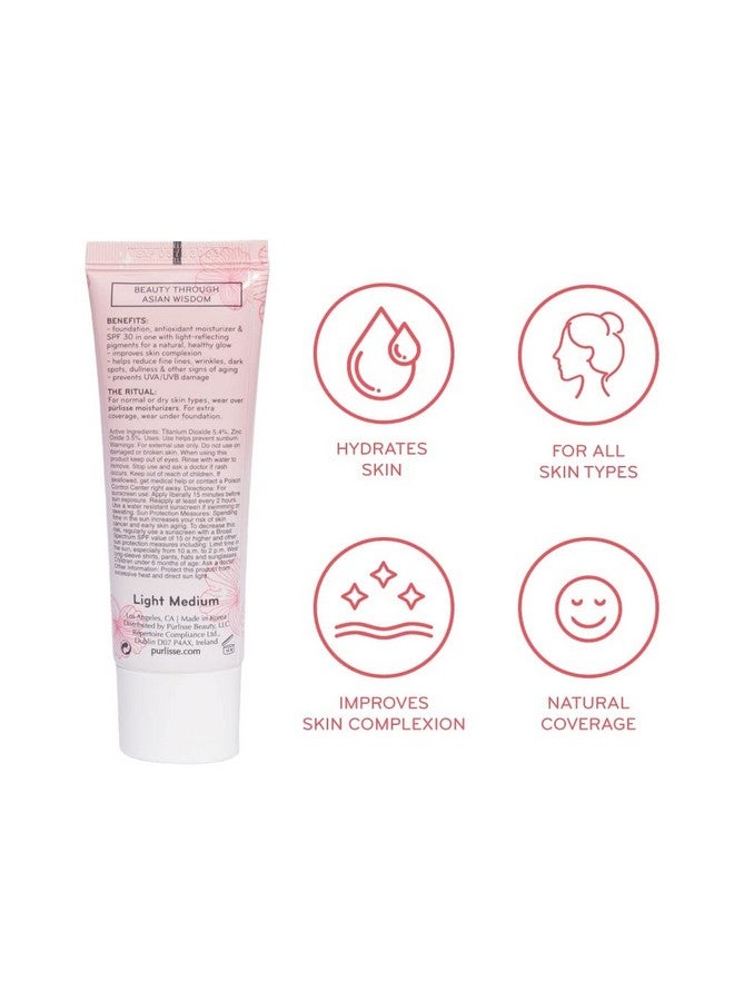 Radiant Glow Illuminating Bb Cream Spf30 Hydrating And Moisturizing Natural Organic Cruelty-Free Sulphate & Paraben Free For All Skin Even Sensitive Skin 1.4 Fl Oz (Light Medium)