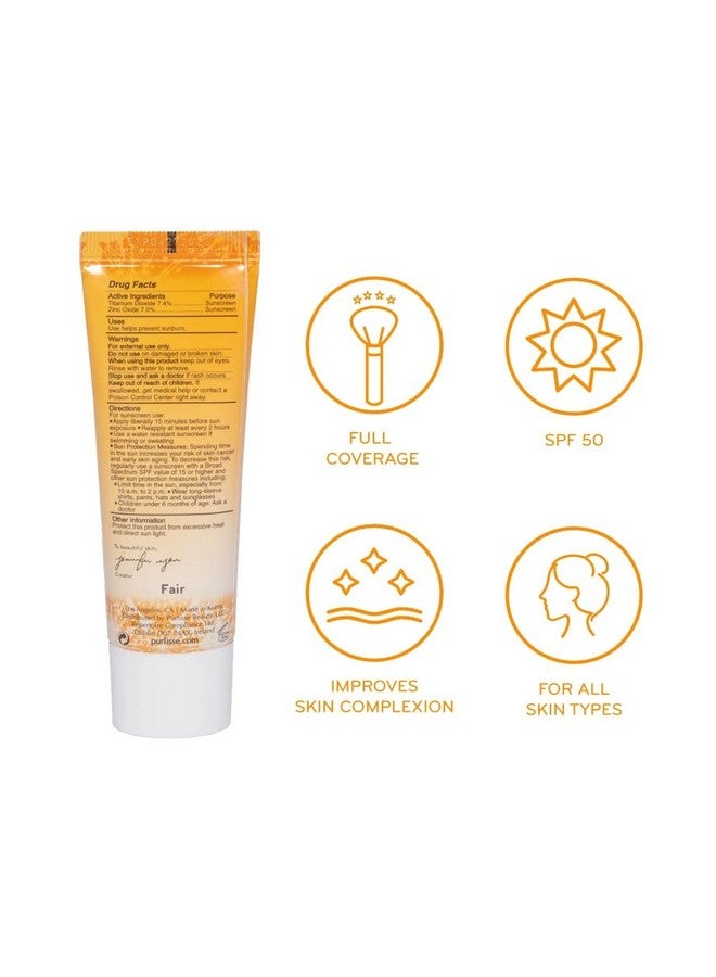 Youth Glow Vitamin C Cc Cream Spf 50: Cruelty-Free & Clean, Paraben & Sulfate-Free, Full Coverage, Hydrates With Hyaluronic Acid | Light Medium 1.4Oz