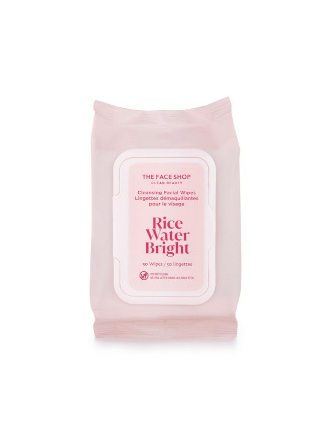 Rice Water Bright Cleansing Facial Wipes Rice Extract Refreshing Brightening Moisturizing Infused With Cleansing Milk Vegan Disposable Makeup Remover Wipes Korean Skin Care