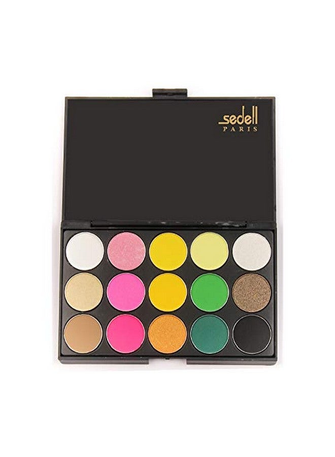 Professional Makeup Warm Eyeshadow Palette Set Of 15 Colors, Multicolor, 2 G