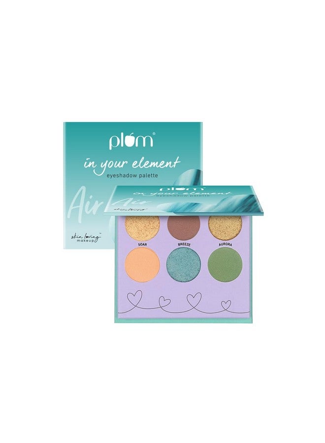 In Your Element Eyeshadow Palette Powder | Super Pigmented | Easy To Blend | 6-In-1 Palette | 04 Air, Blue, Shimmery Finish