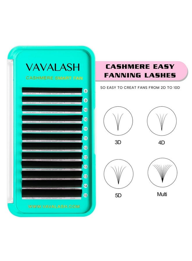 Cashmere Easy Fan Lashes 0.03 0.05 0.07 C/Cc/D/Dd Volume Lash Extensions 8Mm20Mm Matte Black Self Fanning Eyelash Extensiones Professional Supplies For Lash Artists (D0.07815Mm)