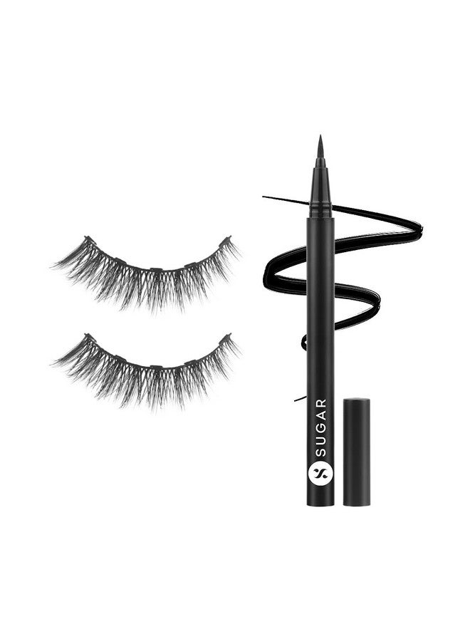 Maximeyes Drama Magnetic Eyelashes & Eyeliner, Matte Finish - 02 Exceptional - Chic & Classy (Lengthening) - 3 Ml