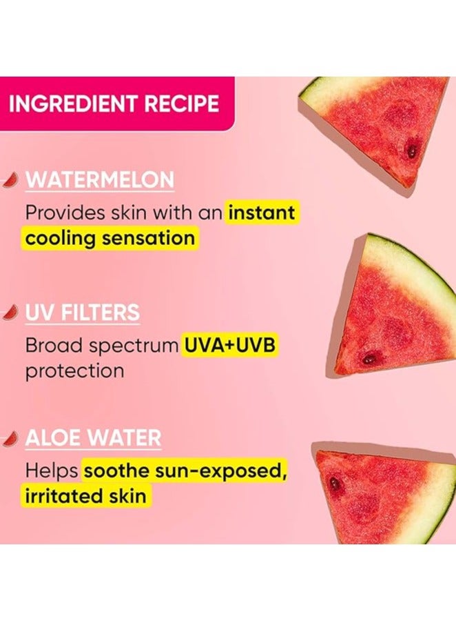 Watermelon Cooling Sunscreen Body Spray Spf 40 Pa+++ For All Skin Types - 110Ml|Sun Protection Lotion|Broad Spectrum Uv Protection|Alcohol Free|Non Greasy & Non Sticky|For Women & Men