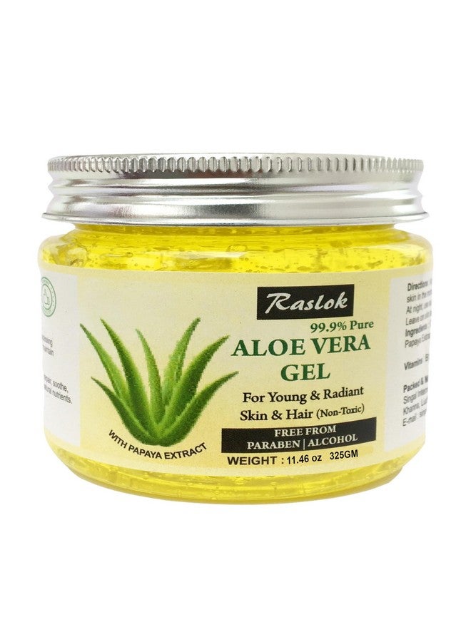 Aloe Vera Gel Pure Natural Organic Aloe Gel For Moisturizing Face Skin & Hair Care (Papaya 11.46 Oz)