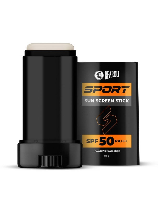 Sport Sunscreen Stick| Easy Reapplication | Spf 50 Pa+++ Broad Spectrum, Uva/Uvb Rays Protection| Hyaluronic Acid & Bamboo Extract For Hydration & Reduces Dark Spots | No White Cast 20G