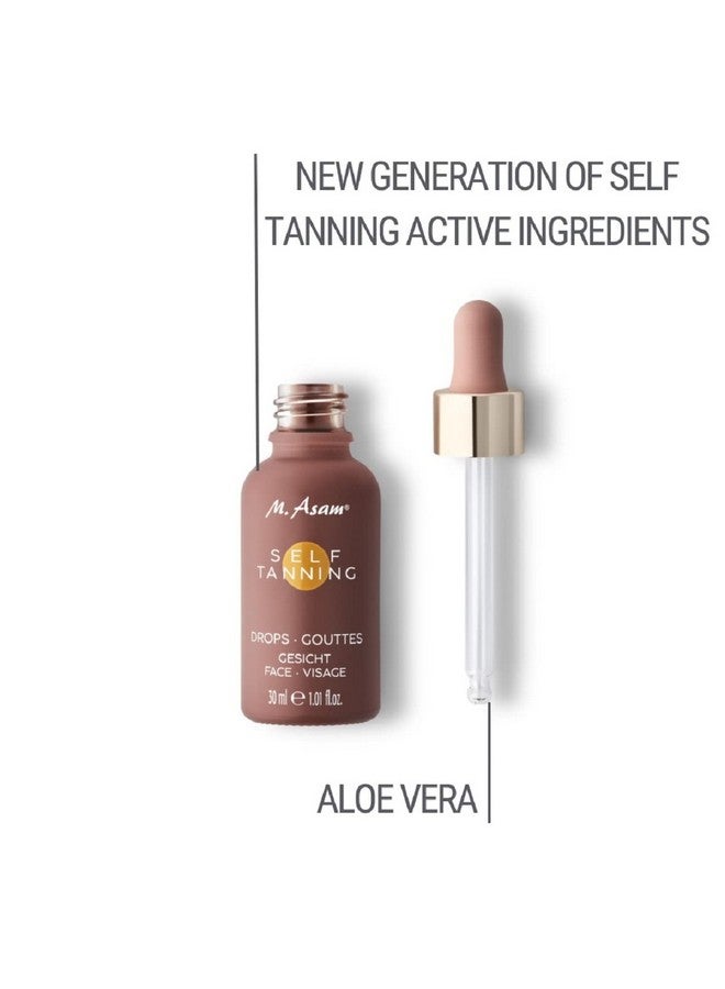 Sun Self Tanning Drops (1.01 Fl Oz) - Liquid Self-Tanning Concentrate With Dropper To Mix With Face Care, Tanner With Gradual Tan Intensity & Sunless Bronzer Result, With Aloe Vera & Dha.