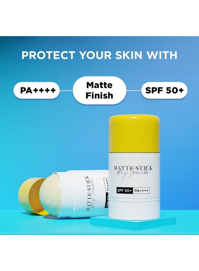 Matte Stick Dry Touch Spf 50+ Pa++++ | Uva Uvb Rays Protection | 1% Salicylic Acid For Oil Control | Green Tea For Acne | No White Cast | Non Sticky | Combination To Oily Skin | 18G