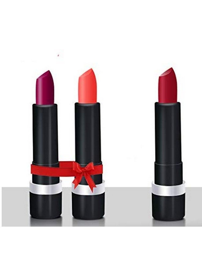 Retro Matte Lipstick Velvet Maroon 3.5Gm, Combo (Pack Of 3)|Infused With Vitamin E|Gives Comfortable Matte Finish|Long Lasting Lip Stains