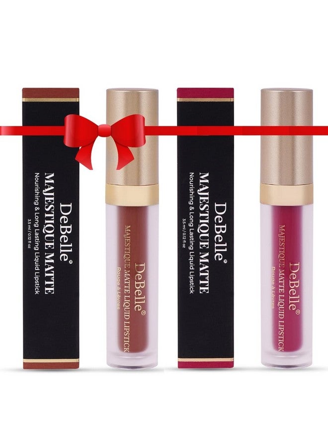 Majestique Matte Long Lasting Waterproof Liquid Lipstick Combo Set Of 6 | Matte Finish | Stays Upto 7 Hours | Transfer Free | Smudge, Water Proof | Light Weight | (Pack Of 6) 3.5Ml Each