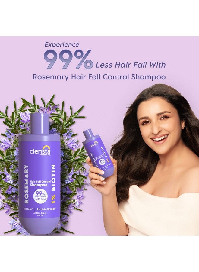 Rosemary Hair Fall Control Shampoo With Biotin For Reducing Hair Loss Breakage & Daily Use |All Hair Types | Men & Women | Sulfate & Paraben Free 250Ml