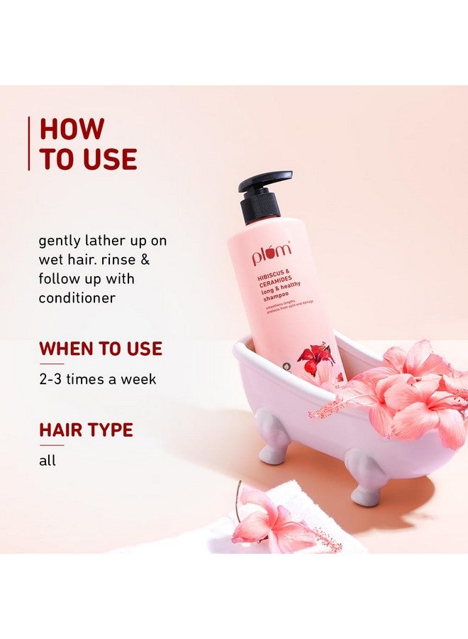 Hibiscus & Ceramides Shampoo | For Silky Smooth Long Hair & Split End Repair | Shampoo For Women And Men | 250Ml