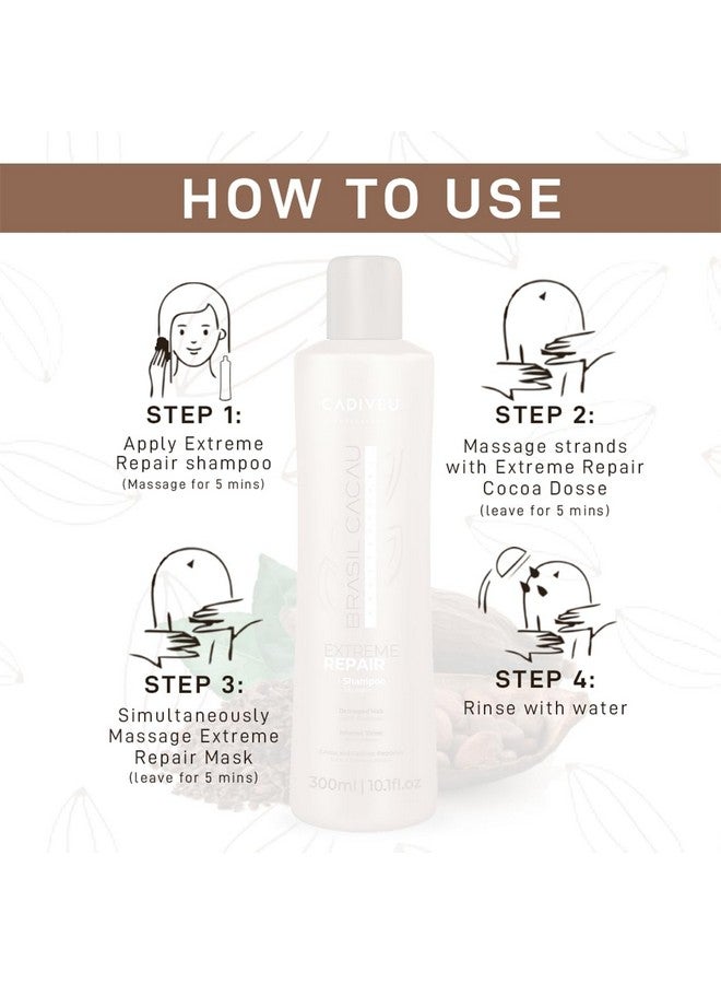 Cadiveu Brasilcacau Professional Shampoo (Extreme Repair Shampoo 300 Ml)