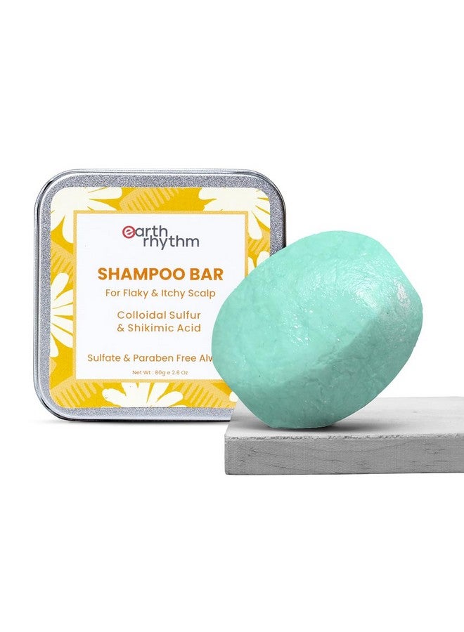 Antidandruff Shampoo Bar For Itchy & Flaky Scalp | Men & Women | Contains Arnica Peppermint & Menthol Extracts | Sulphate & Paraben Free (Tin) 80Gm